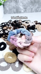Set 136 Dây Buộc Tóc Nữ Nhiều Màu Dễ Phối Chun Cột Tóc Đuôi Ngựa Co Giãn Giữ Tóc Gọn Gàng