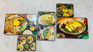 (HÌNH THẬT) Tranh treo tường món gà 1 trang trí decor quán ăn nhà hàng kèm đinh