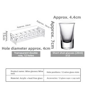 Bamboo Creative Bar Glass Shooter Tumbler Cup
