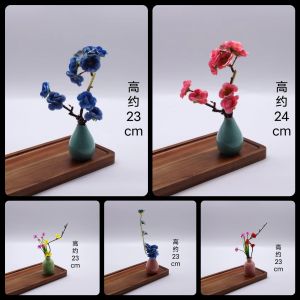 Hotel Wedding Banquet Restaurant Sashimi Artificial Flower Peach Blossom Coiled Hair Creative Dinner Plate Decoration Ceramic Decoration Factory Direct Sales