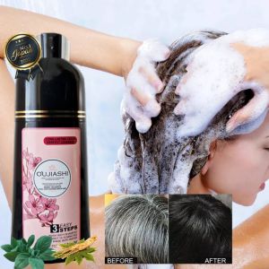 OUJIASHI HERBAL HAIR DYE SHAMPOO. COLOR SHAMPOO IN JUST 10 MINUTES. ASH BROWN BROWN AND NATURAL BLACK HAIR.200ml 500ml sizes