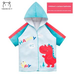 nikoscout | Thin Quick-Dry Swimming Beach Cape Hooded Absorbent Towel for Boys