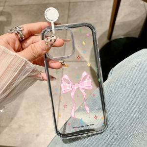 Clear 2in1 Pink Bow Case For Samsung A57 5G Funda Galaxy A56 A55 5G S26 Ultra A37 A36 A35 A17 A53 A54 A34 S25 S23 S22 S24 Plus