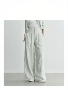 Summer High Waist Wide Leg Trousers for Commuter