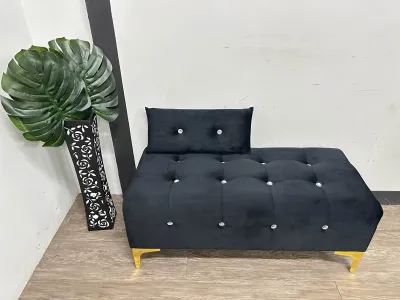 VC GOLD LEG+1 PILLOW BENCH CHAIR 3F VELVET LONG STOOL OTTOMAN SOFA
