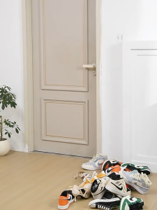 Transparent shoe box storage box integrated shoe cabinet household folding shoe rack