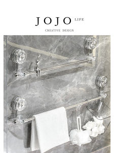 Mr. Grocerys No-Drill Bathroom Towel Rack Hand Towel Holder Plastic Wall Mounted Storage Organizer for Bathrooms And Kitchens