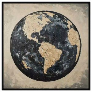 Tranh vẽ chủ đề bảo vệ môi trường trái đất. Tranh treo tường dán tường sơn dầu canvas trang trí. CGI-2010