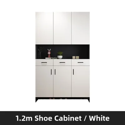Entry Mirror Integrated Shoe and Coat Storage Cabinet