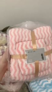 Handuk Korea Set 2in1 Handuk Mandi & Wajah Handuk Mandi Dewasa HD-001