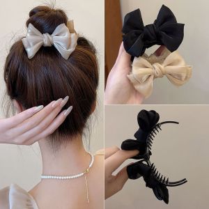 Elegant Butterfly Knot Hair Clip Womens New 2024 Sweet Fixed Head Accessory Fashionable Hair Grips Original Design