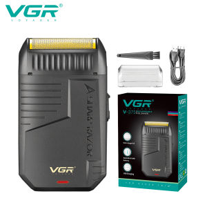 VGR 375 Professional Mens Electric Shaver Waterproof Independent Foil Electric Shaver Convenient Cordless Hair Trimmer