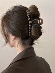 กิ๊บติดผมทรงกลมขนาดใหญ่แบบเรียบง่ายสไตล์ย้อนยุคสำหรับผู้หญิง 2025 กิ๊บติดผมสัมผัสระดับไฮเอนด์ใหม่ สไตล์หัวมังกร ตกแต่งผมด้านหลังศีรษะ