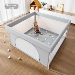 M-CASTLE | Safety Foldable Baby Playpen with Integrated Crawl Pad