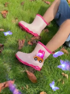 【Daily Suki Store】Kids Waterproof Rain Boots Non-Slip Rainboots for Boys & Girls Dinosaur Rain Boots for Wet Weather Rainy Season & Outdoor Play