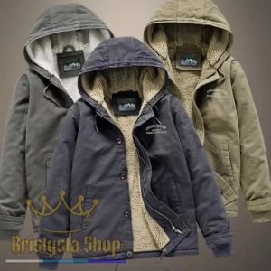 jaket pria berbulu tebal musim dingin terbaru