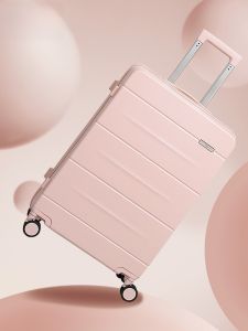 Mansider New Pink Luggage Suitcase 20 Inch Boarding Box Pure PC Pull Rod Travel Suitcase for Men And Women Fashion Trend Hard Shell