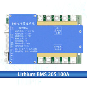 150A 100A 200A BMS 20S 64V 72V 74V 84V 18650/21700 3.6/3.7-4.2V แพ็คแบตเตอรี่ลิเธียมสมดุลบอร์ดซ่อมโทรศัพท์มือถือป้องกัน Short Circui สำหรับรถ RV/รถจักรยานยนต์แบตเตอรี่รักษาสมดุลป้องกัน Short Circui อุณหภูมิ