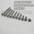 BAUT L M6/KUNCI 10 SLIM CUSTOM STAINLESS 304 UNIVERSAL ALL MOTOR. 
