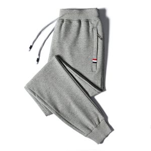 Pure Cotton Mens Casual Pants Straight Leg Sporty Trousers Simple Match All Seasons Long Trousers Fashionable Spring Autumn New Style