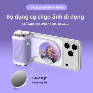 COMITOK MOCA Điều Khiển Từ Xa Bluetooth Có Thể Sạc Lại Cho iPhone Chế Độ Khóa Lấy Nét Cấp DSLR Gậy Selfie Tiện Dụng Với Đèn Bổ Sung/gương Tùy Chọn