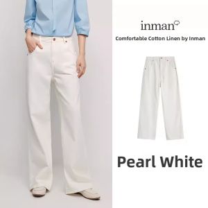 INMAN | Leisure White Slim Fit Denim Pants