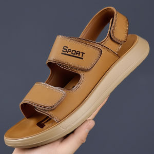 รองเท้าแตะชายหาดแบบลำลองสำหรับผู้ชายในช่วงฤดูร้อน รองเท้าแตะส้นแบนแบบสวมสบาย รองเท้าแตะสุดเทรนด์สำหรับขับรถกลางแจ้ง