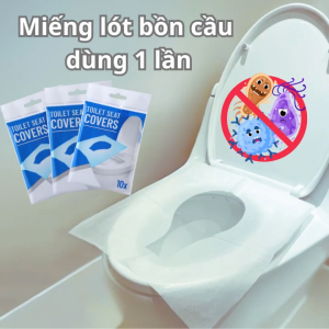 Túi 10 Miếng Lót bồn Cầu vệ SinhTự Hủy Phù Hợp Mọi Người Dùng