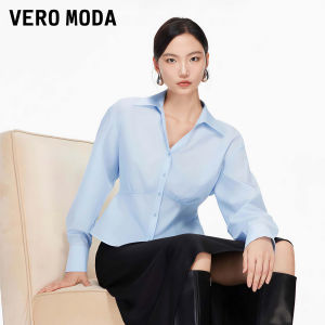 Vero Moda | Collar Waist-Cinching Short Shirt Stylish Slim Fit
