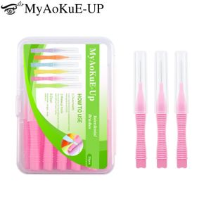 20Pcs Disposable Mini Eyebrow Brush Brow Perm Comb Brow Lifting Tool Dental Clean Supplies Bendable Micro Eyelash makeup Brushes