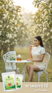 ชาดอกจำปี ตราไร่กฤติยา (White Champaca Flower Tea) กลิ่นหอมอ่อนโยนจากดอกจำปีแท้