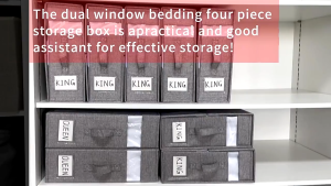 【2For 12.99$】Foldable BedSheet Organizer Bedsheet Storage Bed Sheet Box Linen Closet Visible Window Bedsheet Organiser