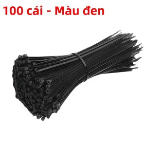 Dây Buộc Cáp Nylon Có Thể Điều Chỉnh Tự Khóa Dây Buộc Dây Có Thể Tái Sử Dụng Vòng Buộc Dây Dùng Cho Nhà Văn Phòng Quản Lý Dây Điện Màu Đen Rộng 5mm