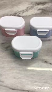Hộp đựng sữa bột đồ ăn dặm mini hình vuông 400ml - 800ml đựng được 180gram đến 350gram tiện lợi đi ra ngoài