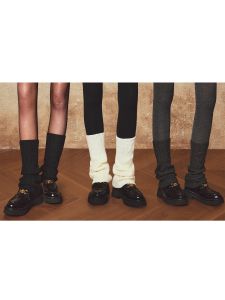 Thickened Woolen Knitted Mid-calf Retro Twist Patterned Leg Socks Warm Cozy Anne Speak Womens Long Tube Socks Winter Essential