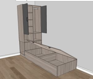 Smaller room storage bed frame customize /helper room storage bed frame customize sg local seller