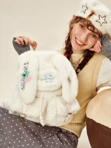 VANWALK | Cute Ins Bunny Furry Backpack