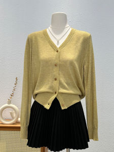 Áo Len Cardigan Dài Tay Cổ Chữ V Cho Nữ Mùa Xuân Mới Thời Trang Chất Liệu Mềm Mại Chống Nắng Phong Cách Lười Biếng Áo Khoác Ngoài Đa Năng