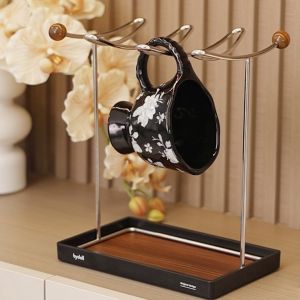 Vintage Style Drain Cup Holder Inverted Wine Glass Cup Rack Mug Water Cup Tea Cup Storage Shelf Coffee Cup Stand for Home Use
