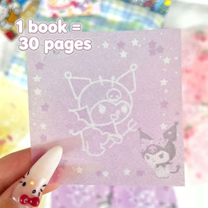 Sanrio | Sanrio Star-Shaped Washi Paper Sticky Notes Self-Adhesive Cute Hello Kitty Kuromi Design Tear-Off for Office And School Supplies