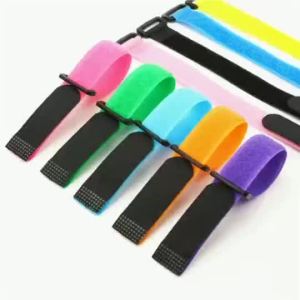 Customizable Inelastic Reverse Buckle Nylon Magic Elastic Band Hook Loop Cable Ties липучки Straps Sticky Fastener Tape