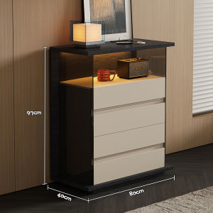 Italian Minimalist Password Lock Six-Drawer Storage Cabinet
