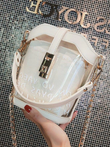 กระเป๋าสะพายข้างสตางค์ใสรูปนางฟ้าแบบจิ๋ว กระเป๋าสะพายข้างโซ่แฟชั่นสำหรับผู้หญิง กระเป๋าสะพายข้างแบบลำลองสำหรับนักเรียน