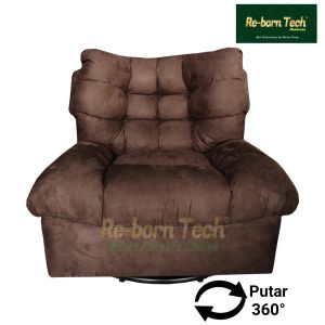 Re-born Tech Sofa Santai Putar 360° Empuk 1 Seater Big CHOCO