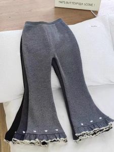 Winter Warm Sweet Korean-style Flared Trousers for Girls