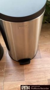 Thùng rác FITIS PREMIUM đạp tròn nhỏ (12L-26*26*43cm)( 🎁 SÁP THƠM)