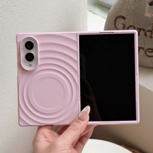 szhaiyu | INS Candy Color Water Ripple Matte Phone Case For Samsung Galaxy Z Fold 8 For Magsafe Wireless Shockproof Ultra-thin PC Cover