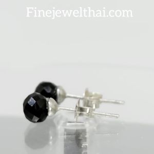 Finejewelthai-ต่างหูเงินแท้925-ต่างหูนิล-E1032on