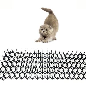 12PCS Cat Scat Mat with Spikes Pet and Dog Deterrent Prickle Mat for Garden Porch Home Anti Cat Mat Indoor Outdoor Mat for Garden Fence 20X15CM/PC
