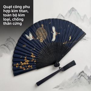 MENGMIAN | Retro Chinese Style Foldable Bamboo Fan